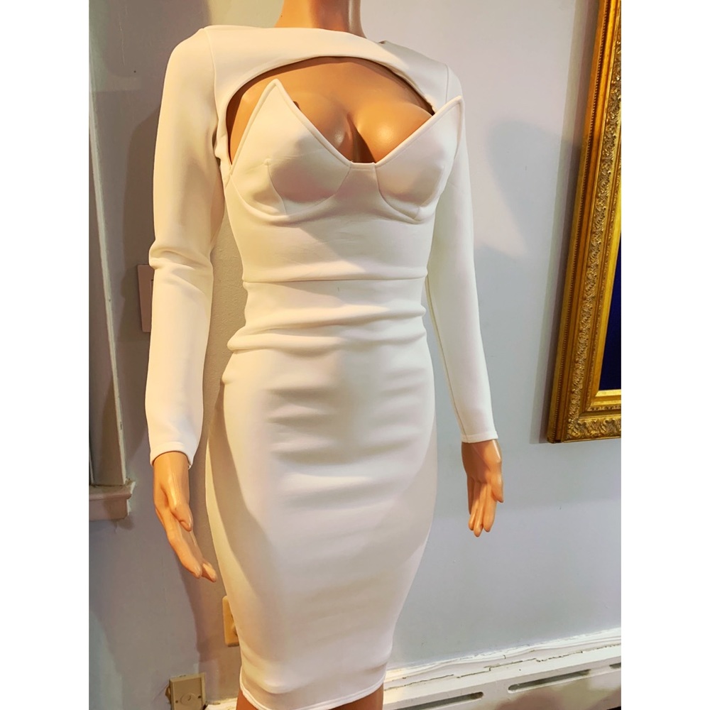 Sexy White Body Con Dress